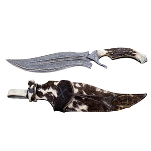 Couteaux de chasse personnalisés en acier Damas avec lames en acier faites à la main, couteaux de survie et de camping pour la fabrication OEM et les commandes en gros - Product Image 3