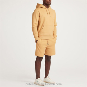 Ensemble de survêtement en coton pour homme, 2 pièces, sweat à capuche et pantalon de jogging, en molleton bouclette, pour le sport d'hiver et les loisirs d'été - Product Image 2