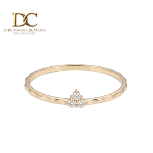 Luxury <b>Fine</b> 14KT Solid Gold <b>Ring</b> with Lab Grown Diamond Women's Wedding & Party Jewelry Wholesale Manufacturer - Product Image 1