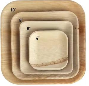 Platos Ecológicos de Hoja de Palma Areca, Duraderos, con Diseño de Planta, 100% Naturales y Biodegradables, Libres de Impuestos - Product Image 1