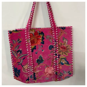 Bolsa de Mano de Terciopelo Estampado de Primera Calidad, Bolsa Acolchada con Estampado Indio, Bolsa de Compras Sostenible - Product Image 6