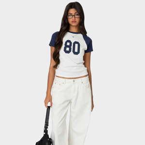 Maillot de football américain blanc et bleu le plus vendu, personnalisable avec logo, nom d'équipe, numéro de joueur, tailles XS-7XL, OEM, coupe courte - Product Image 1
