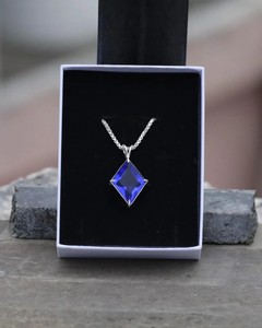 Collar con Colgante de Cuarzo Azul Natural en Forma de Cometa, Ajustable de 14 a 24 Pulgadas, Joyería de Piedra de Cristal, Regalo Hecho a Mano - Product Image 3