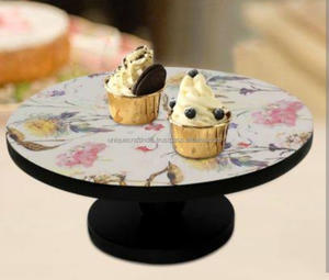 Soporte de pastel de madera de mango hecho a mano con acabado liso-Exhibición elegante para pasteles, postres y fiestas-Venta al por mayor - Product Image 2