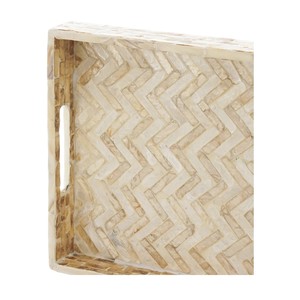Plateau de service de luxe en nacre, fait main, incrusté de coquillages, plateau décoratif pour la maison, l'hôtel, le restaurant, pour le service et les cadeaux - Product Image 4