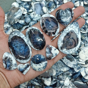 Lot de cabochons d'opale dendritique naturelle, vente en gros de pierres précieuses d'opale pour la création de bijoux - Product Image 1