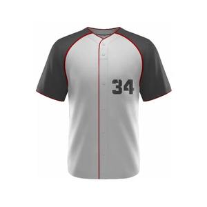 Uniforme de baseball léger personnalisé avec logo, faible MOQ, 100 % polyester respirant, sublimation, adulte, OEM, col en V, manches courtes, maille - Product Image 3