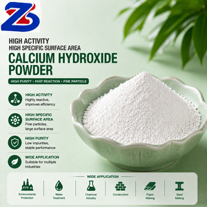 Poudre de chaux hydroxide de calcium ultra-fine et active à haute activité superficielle pour le nettoyage des gaz industriels et l'utilisation chimique - Product Image 1