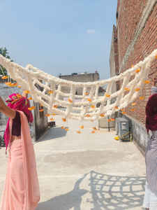 Phoolon Ki Chadar for Bridal Entry Artificial Flowers Canopy for <b>Wedding</b> Haldi Mehndi Decor Pakistani Bride Ceiling Decorations - Product Image 2