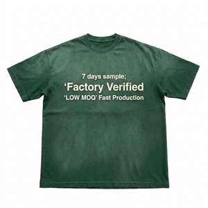 T-shirts décontractés pour hommes en tissu tricoté 100% coton, couleur unie, logo personnalisé imprimé, vente en gros, streetwear - Product Image 5