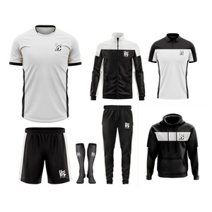 Maillot de football en tissu polyester 160 GSM pour adultes et jeunes, uniforme de football, short de football, chaussettes de football, sweat à capuche intercouche - Product Image 2