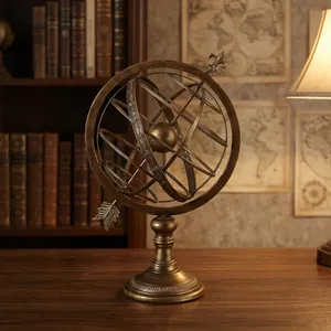 Esfera Armilar de Latón Vintage, Globo Celeste de Estilo Antiguo, Esfera Astronómica Decorativa para Decoración de Escritorio de Oficina en Casa - Product Image 2