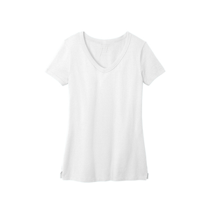 T-shirt pour femme à col en V, coton doux, décontracté, manches courtes, léger, respirant, à porter tous les jours, coupe décontractée, confortable, été - Product Image 1