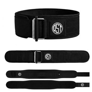 Cinturón de Levantamiento de Pesas de Alta Resistencia en Spandex/Poliéster, Negro, Flexible, con Hebilla de Acero de Liberación Rápida, Logotipo Personalizado, Protección Profesional - Product Image 1