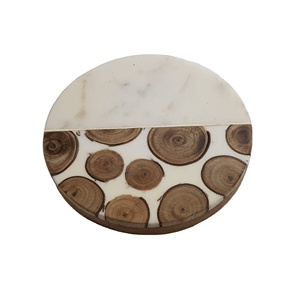 Round Shape Resin and <b>Wood</b> with High Quality Polished Custom Coasters Kitchen Supplies <b>Placemats</b> Kitchen Accessories - Product Image 5