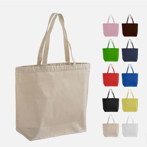 Oversized Reusable Heavy Duty 100% Cotton Canvas Beach Tote Bag with Zipper & Shoulder Strap - Product Image 6