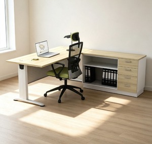 Bureau d'ordinateur exécutif moderne et durable, autoportant, avec plateau en bois, design contemporain, espace de travail de 6 pieds, pour bureau commercial et DIY - Product Image 2
