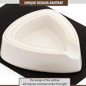 Cendrier en céramique pour hommes, cendrier de qualité supérieure, robuste, pour la maison, le bureau, le salon - Product Image 5