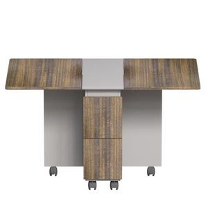 Set Tavolo da Pranzo Pieghevole Estensibile Regolabile a 5 Pezzi con 4 Sedie per 4 Persone, Tavolo da Cucina/Sala da Pranzo in Legno con Piano Ribaltabile da 55 Pollici - Product Image 4