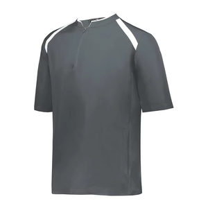 Veste de sport pour homme, personnalisée, hydrofuge, à col zippé, avec bas ajustable, pour baseball et softball - Product Image 2