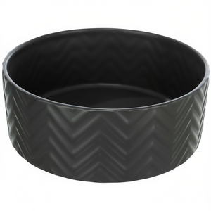 Comedero de Cerámica de 1.6 L y 20 Cm, Negro, para Perros y Gatos - Product Image 3