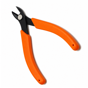 Pince coupante de précision à poignée orange pour bijoux, artisanat, bricolage, réparation, outil de coupe à plat, cisailles latérales en acier - Product Image 1