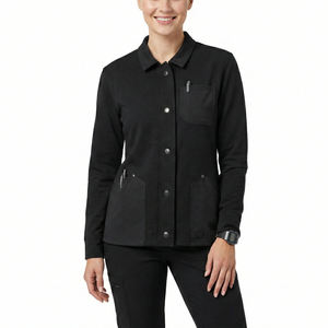 Blouse médicale sur mesure OEM en gros pour hôpital, veste d'infirmière à manches longues avec fermeture à boutons-pression, manteau de réchauffement, vestes de travail d'usine - Product Image 1