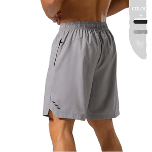 High Quality <b>Men</b> Gym <b>Shorts</b> Elastic Waist <b>Compression</b> Running Training Sports Solid 100% Organic Cotton Quick Dry Breathable - Product Image 1