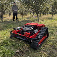 Robot tondeuse télécommandé 200m avec une largeur de coupe de 550mm et un moteur à essence de 224cc pour les rangs de vignes et le contrôle des broussailles