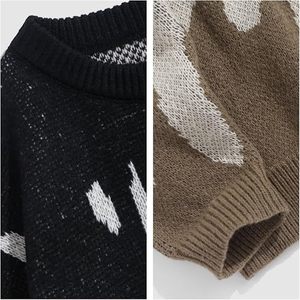 Suéter Oversize para Hombre, Estilo Y2K, Gráfico de Llamas, Cuello Redondo, Tejido de Punto, Unisex, Casual - Product Image 5