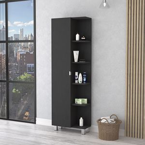 Mobiletto Porta Asciugamani Los Angeles con Cinque Ripiani e Una Divisoria per Arredo Bagno - Product Image 1