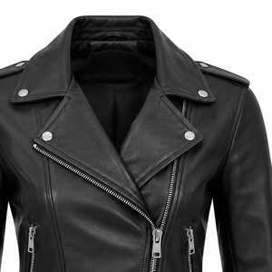 Wholesale Premium Leather <b>Jacket</b> Women Fashion Biker <b>Jacket</b> Custom OEM ODM Winter Outerwear Streetwear Slim Fit Durable Stylish - Product Image 3