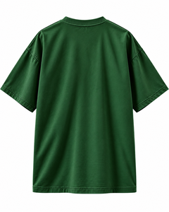 Camiseta Oversize Verde Personalizada al por Mayor, Unisex, de Algodón Pesado, con Estampado Gráfico 92, Hombro Caído, Estilo Urbano, Ropa de Marca Privada - Product Image 2