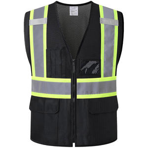 Gilet de sécurité réfléchissant haute visibilité avec plusieurs poches, vêtements de travail d'hiver durables haute visibilité pour la construction - Product Image 4