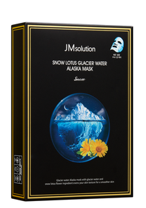 Mascarilla JMSOLUTION SNOW LOTUS GLACIER WATER ALASKA SNOW |   30ML*10EA |   Hidratante para Piel Sensible |   Hialuronato de Sodio |   K-beauty - Product Image 1