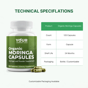 Cápsulas de Moringa Antioxidantes para Adultos de Alta Calidad, Tendencia 2024, Suplemento de Extracto Herbal Premium, Bienestar Mejorado Óptimo - Product Image 3