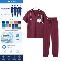Tenues médicales ANNO OEM ODM - Ensemble de blouses et pantalons de jogging personnalisables avec logo - Uniformes extensibles à marque privée - Commande en gros