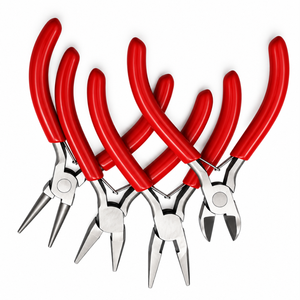 MANAN INSTRUMENTS Pinces à bijoux en acier inoxydable de haute qualité, à pointe conique, poignées rouges, personnalisables, outils pour colliers - Product Image 5