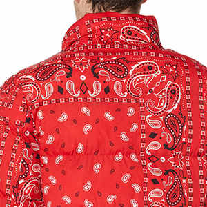 Printing Full Print Stand Collar White Duck <b>Down</b> Thick Warm Couple Coat Winter Jacket - Product Image 3