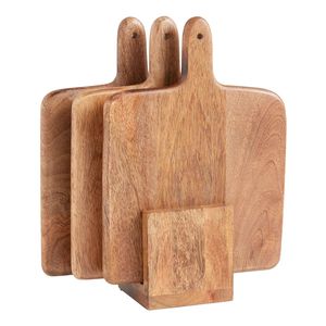 Tabla de cortar de madera ecológica y segura para cocina, para cortar verduras, frutas, carne, pan, queso, duradera, con acabado liso. - Product Image 1