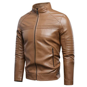Nouvelle Arrivée 2026 – Blouson Unisexe en Cuir Véritable Marron pour Homme, Col Montant, Haute Qualité, Hiver, Vente en Gros, OEM - Product Image 3