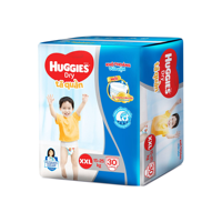 Huggies Couches-culottes imprimées pour bébé XXL, 3 couches, 30 pièces, 4 sacs/boîte, en coton doux, respirantes, ultra-absorbantes, avec protection anti-fuites, pour bébés