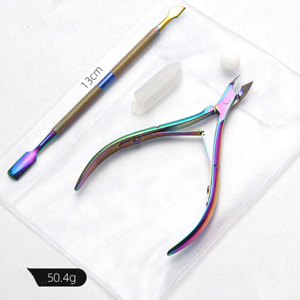 Juego de Empujadores de Cutículas de Doble Extremo de Acero Inoxidable Premium, 2 Piezas, Herramienta de Limpieza de Uñas para Manicura y Pedicura, Logotipo Personalizado OEM - Product Image 6