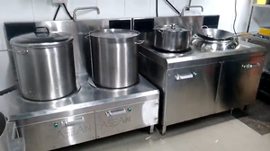 Machines de cuisine commerciales à 2 brûleurs Top Electric Induction Range Wok-2 X 8KW/3P New Water Return Replacement for Vietnam Hotels - Product Image 4