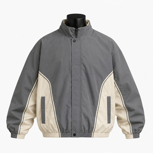 Veste coupe-vent élégante pour homme avec fermeture éclair, coupe-vent d'hiver, vente en gros, coupe-vent personnalisé, vestes pour homme - Product Image 1