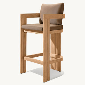 Muebles de Jardín de Lujo Modernos, Mesa de Bar para Patio, Asientos de Jardín, Muebles de Teca, Juego de Mesa de Bar de Teca de Madera Maciza para Exteriores - Balmain - Product Image 4