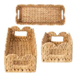 ISLA Handwoven Hyacinth Scalloped Edge Toilet Tank Basket Wicker Organizer <b>Bin</b> for Bathroom Bedroom Kitchen Home Hotel Wholesale - Product Image 5