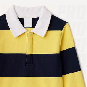 OEM ODM Custom Collar 100% Cotton Polo Shirts With Printed Logo Long Sleeve <b>Jumper</b> Striped Knitted Rugby Polo Shirt for Men - Product Image 5