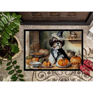 Felpudo antideslizante Shih Tzu Fall para cocina, calabazas, 24H X 36W, alfombra de entrada para interiores y exteriores, alfombrilla lavable para puerta delantera de pila baja - Product Image 3