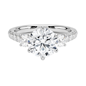 Stunning White Silver <b>Crystal</b> Engagement <b>Ring</b> Perfect Romantic Wedding Anniversary Jewelry for Her - Product Image 2